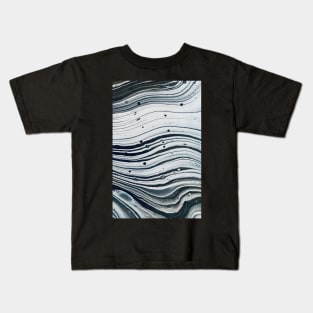 Parallel pouring acrylic painting Kids T-Shirt